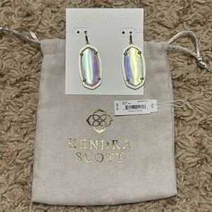 Kendra Scott Elle Gold Drop Earrings in Dichroic Glass